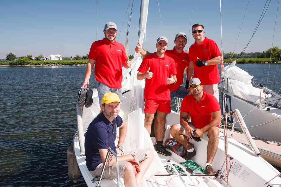 The AXOR team participates in a sailing regatta