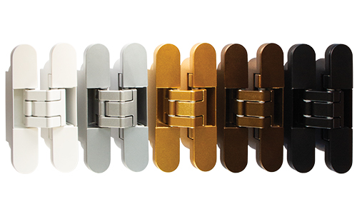 Concealed interior door hinges for timber and MDF doors